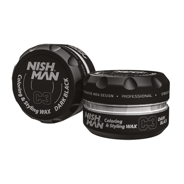 Nishman Hair Premium Coloring Wax C3 (Dark Black) 100 ml